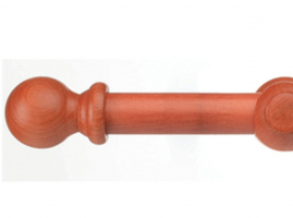 KIT BARRAL SIN ARGOLLAS 34 MM X 2,20 MT COLOR CEDRO