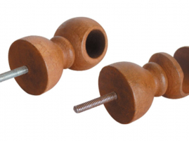 SOPORTE DECOR BOCHITA 14MM ABIERTO CEDRO NATURAL