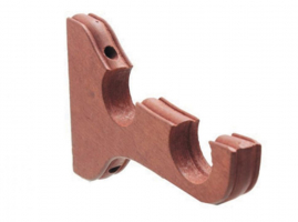 SOPORTE DOBLE 22 MM CERRADO COLOR CEDRO 
