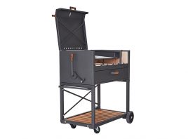 PARRILLA óUKE DELTA  PORTATIL 120X137X59 CM SIST. DE REGULACION DE ALTURA Y TAPA