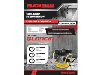 VIBRADOR DE HORMIGON BLACK PANTHER MOTOR LONCIN G200F 6.5HP SIN TRIPA