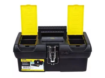 CAJA DE HTAS STANLEY 12.5in SERIE 2000 CIERRE METAL Y GAV