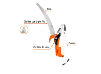 SERRUCHO DE ALTURA 18401 TRUPER CON POLEA SIN CABO HOJA 35 CM - 14