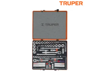 JUEGO DE TUBOS TRUPER 135PZAS 1/4in-3/8in-1/2in