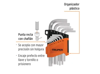JUEGO DE 13 LLAVE ALLEN MM TRUPER