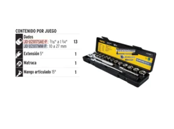 JUEGO 17 PZ PRETUL MM  ( JD-1/2X17MM)