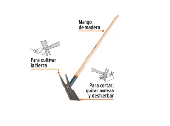 AZADA 100752 TRUPER 2 PUNTAS ANCHO 9 CM CABO MADERA 1, 37 MTS