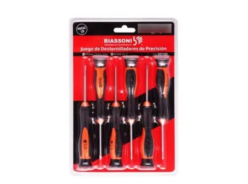 JUEGO BIASSONI DE DESTORNILLADORES DE PRECISION x 6PZAS
