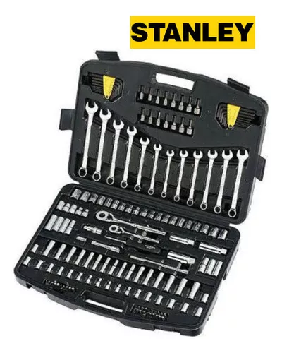 JGO DE TUBOS STANLEY 145 PIEZAS DE 1/4in Y 3/8in